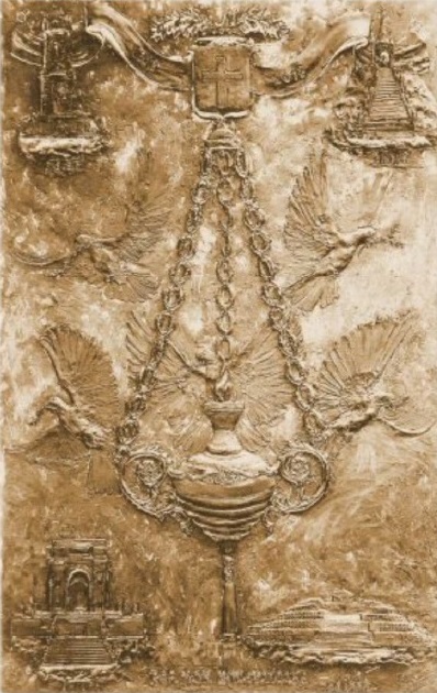 bassorilievo commemorativo della Lampada della Pace