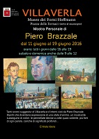 locandina della mostra di pittura di Piero Brazzale