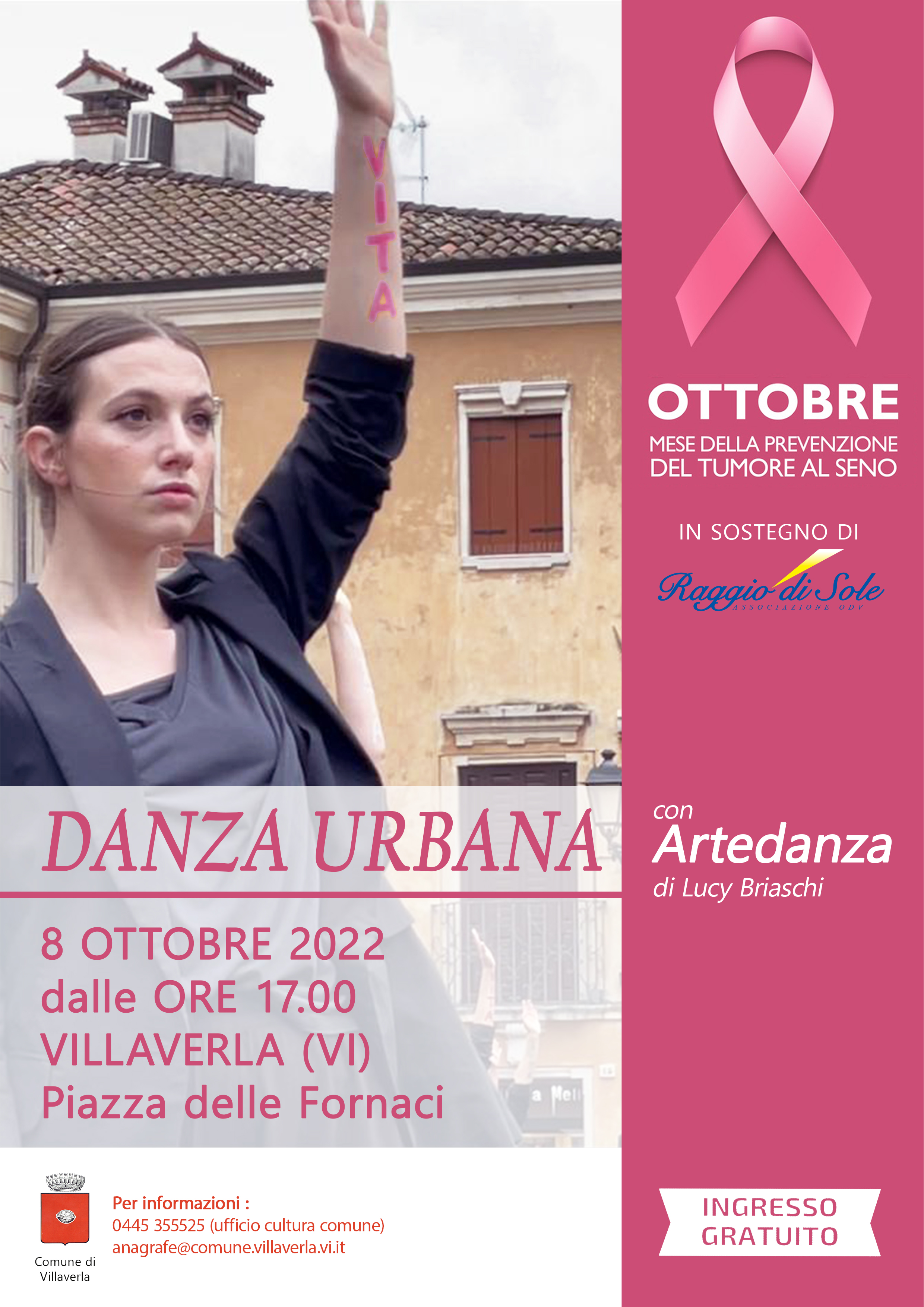 locandina manifestazione danza urbana ottobre rosa