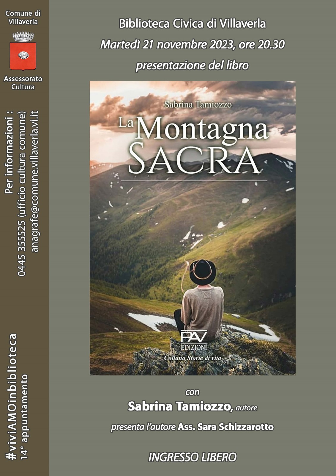 Copertina del libro di colore marrone raffigurante uomo seduto sulla vetta di una montagna che contempla l'orizzonte